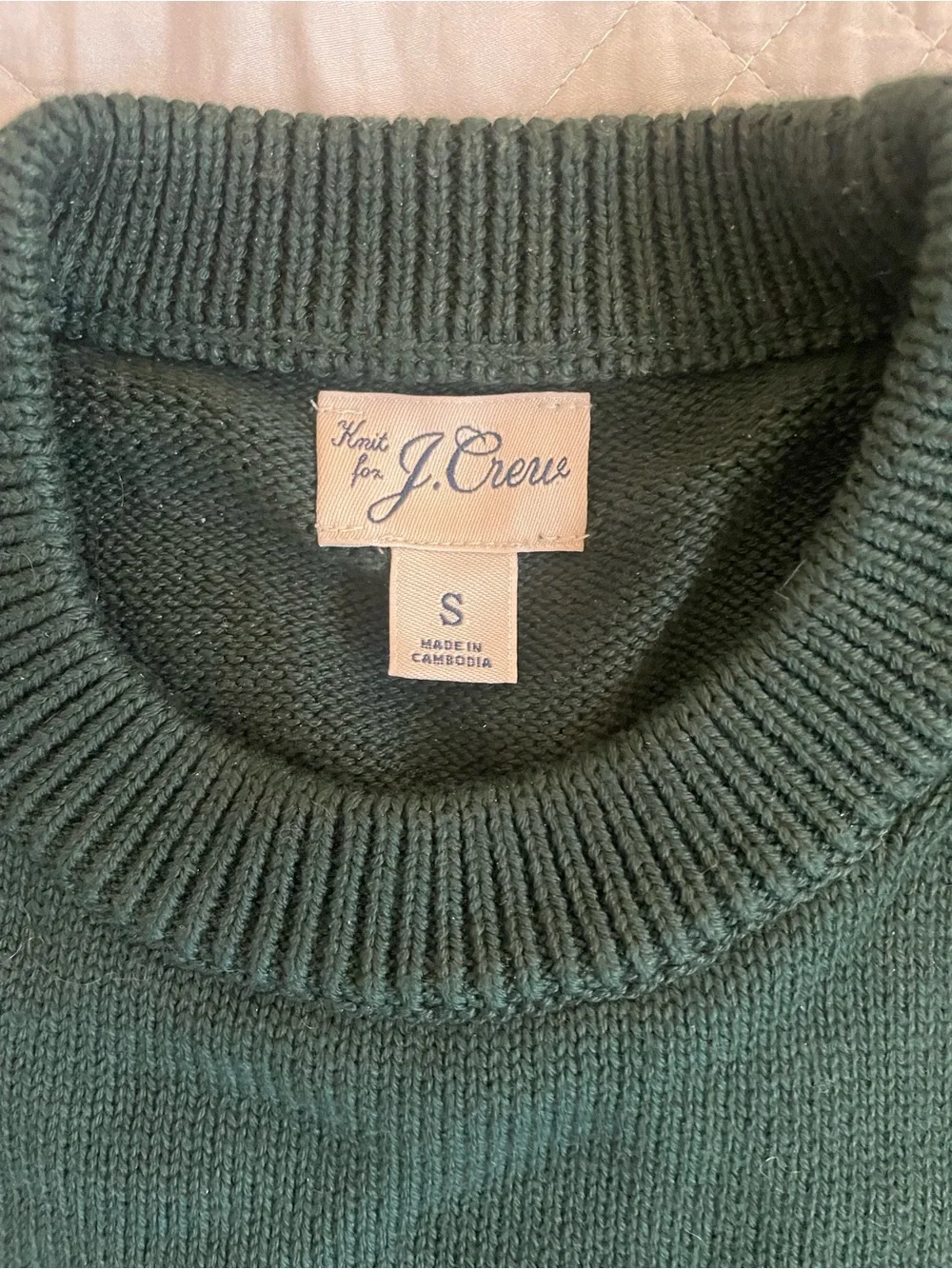 J. CREW Heritage cotton crewneck sweater in J. Crew Green Size S $98 BI841